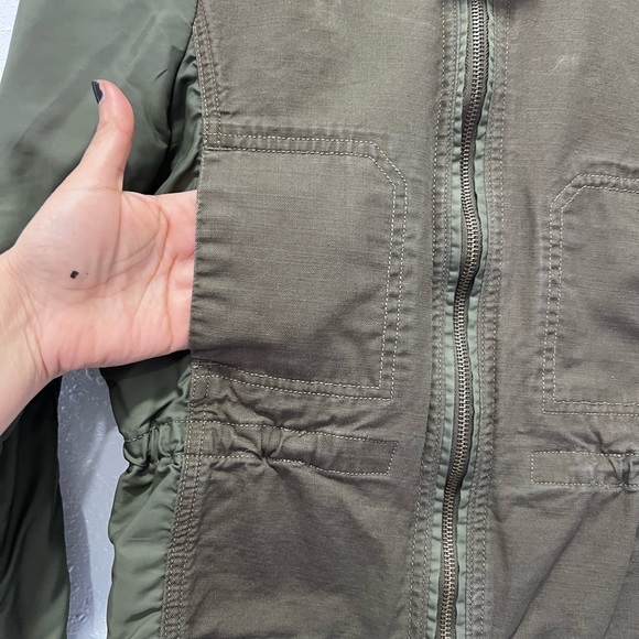 Lucky Brand Green Utility Jacket with Collared Neckline SMALL - Picture 7 of 9